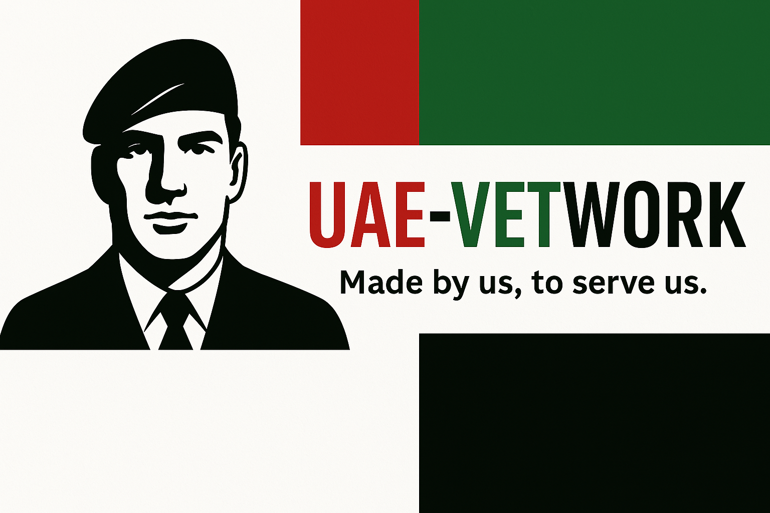 UAE flag design element for UAE-Vetwork